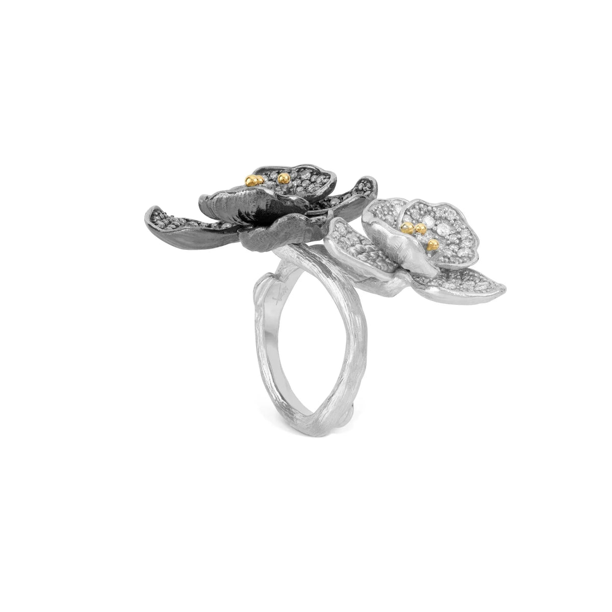 Michael Aram Orchid Double Ring with Diamonds