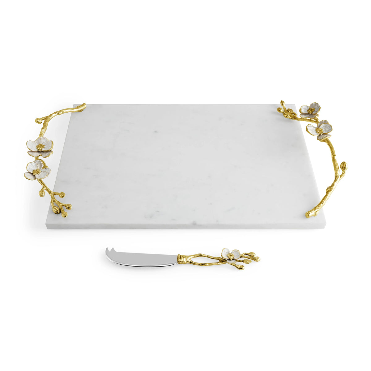 Michael Aram Orchid Large Cheese Board w/ Knife