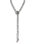 Michael Aram Orchid Lariat Necklace with Pearls, Ametrine and Pink Sapphire