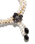 Michael Aram Orchid Lariat Necklace with Pearls, Black Onyx and Diamonds