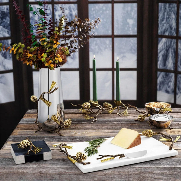Michael Aram Pine Cone Cheeseboard with Knife
