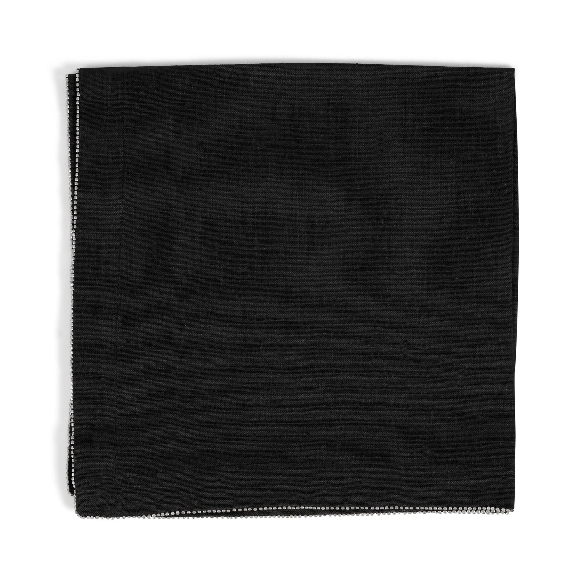 Michael Aram Silver Beaded Dinner Napkin Charcoal