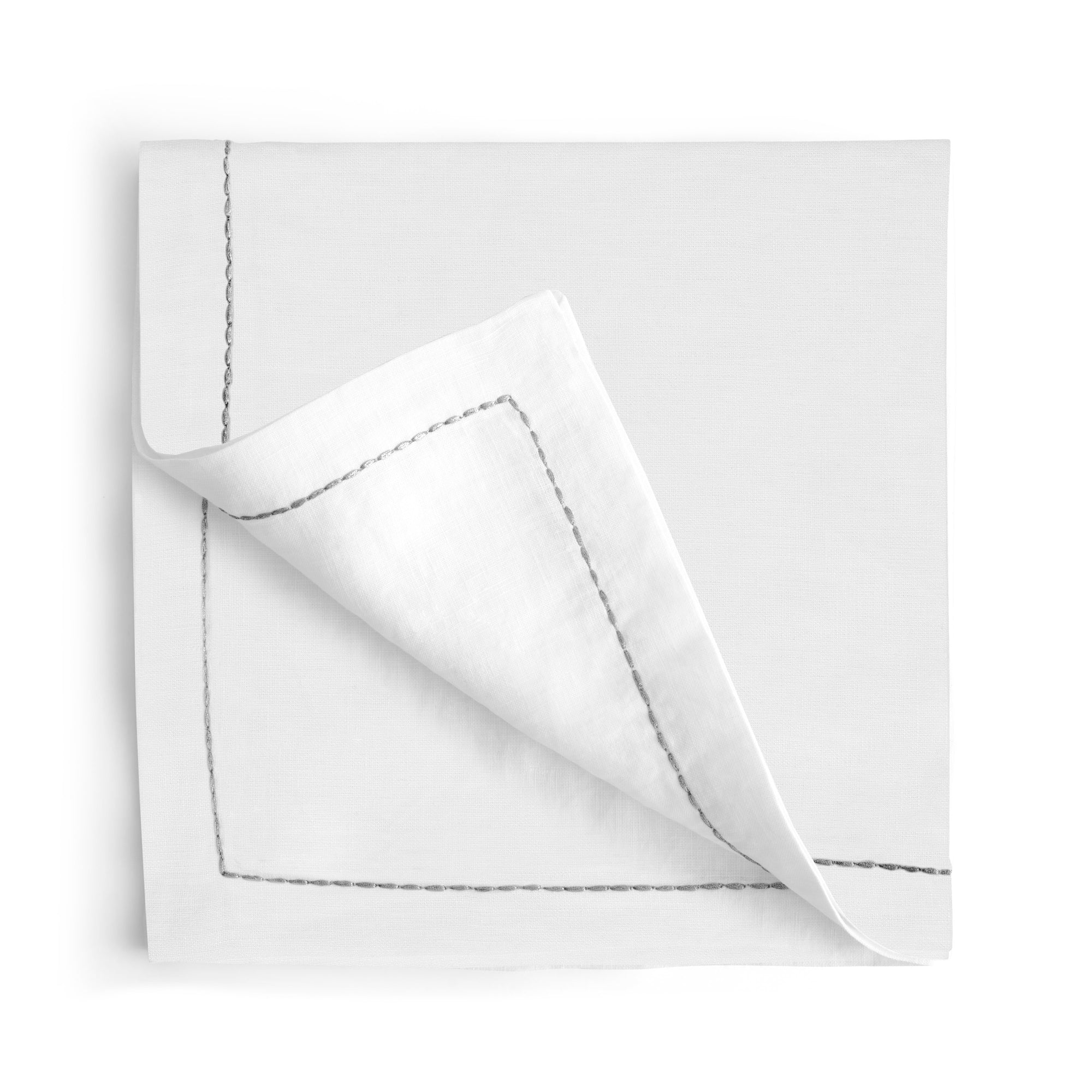 Michael Aram Silver Thread Saddlestitch Dinner Napkin