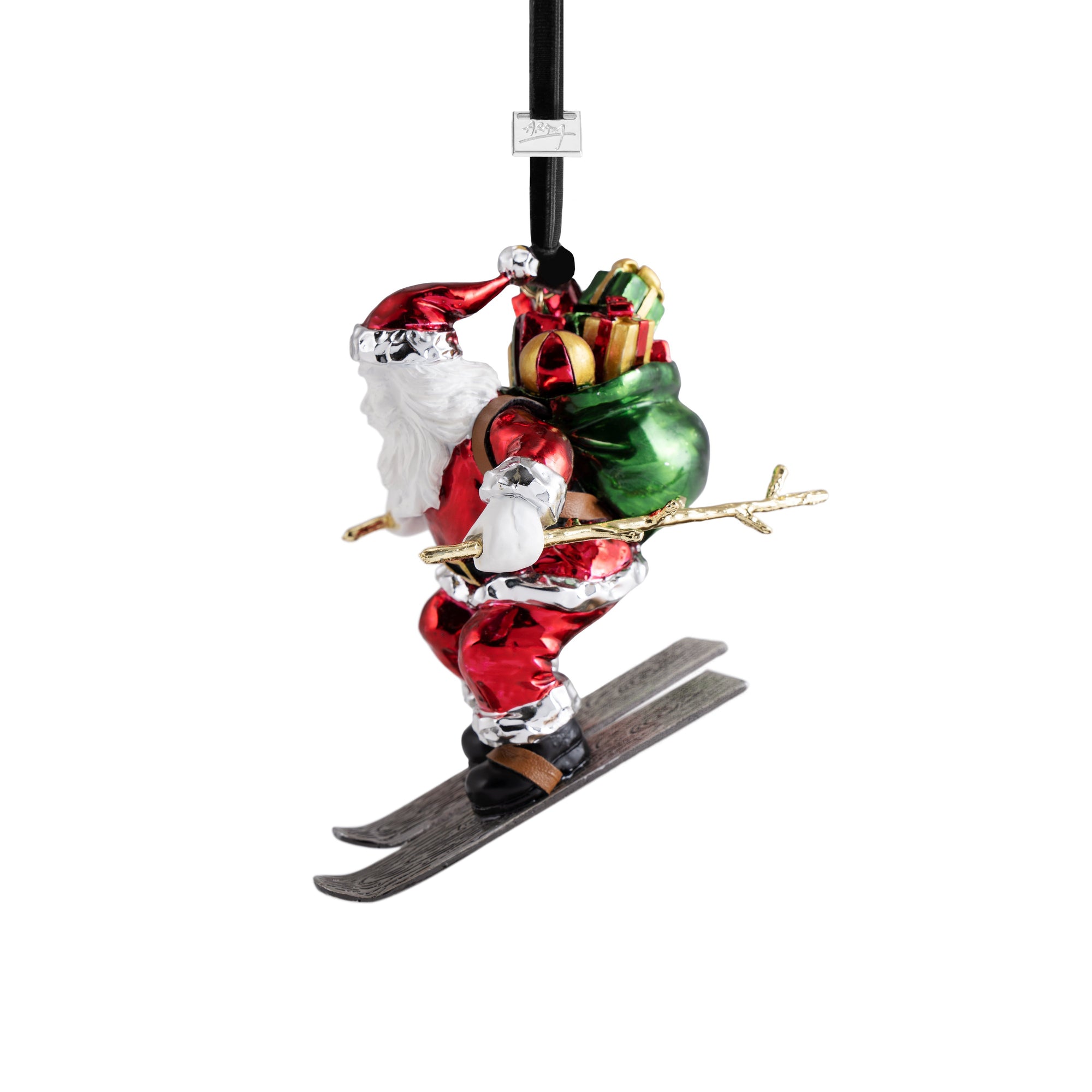 Michael Aram Skiing Santa Ornament