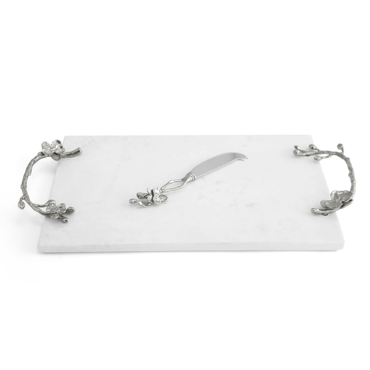 Michael Aram White Orchid Cheese Board with Knife