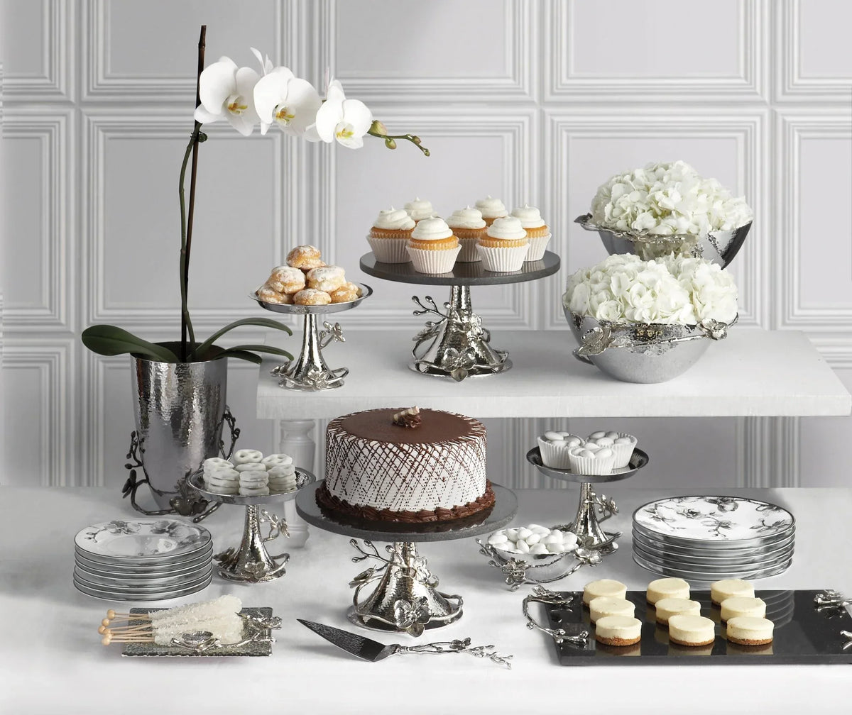 Michael Aram White Orchid Glass Snack Dish