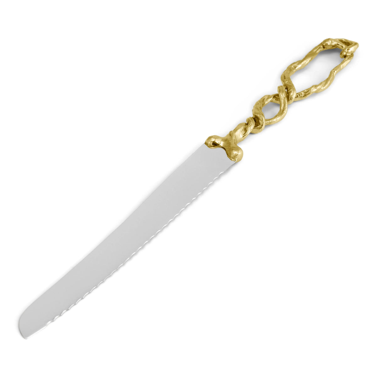 Michael Aram Wisteria Gold Bread Knife