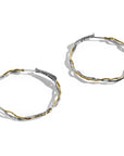 Michael Aram Wisteria Hoops 60mm in Sterling Silver & 18K