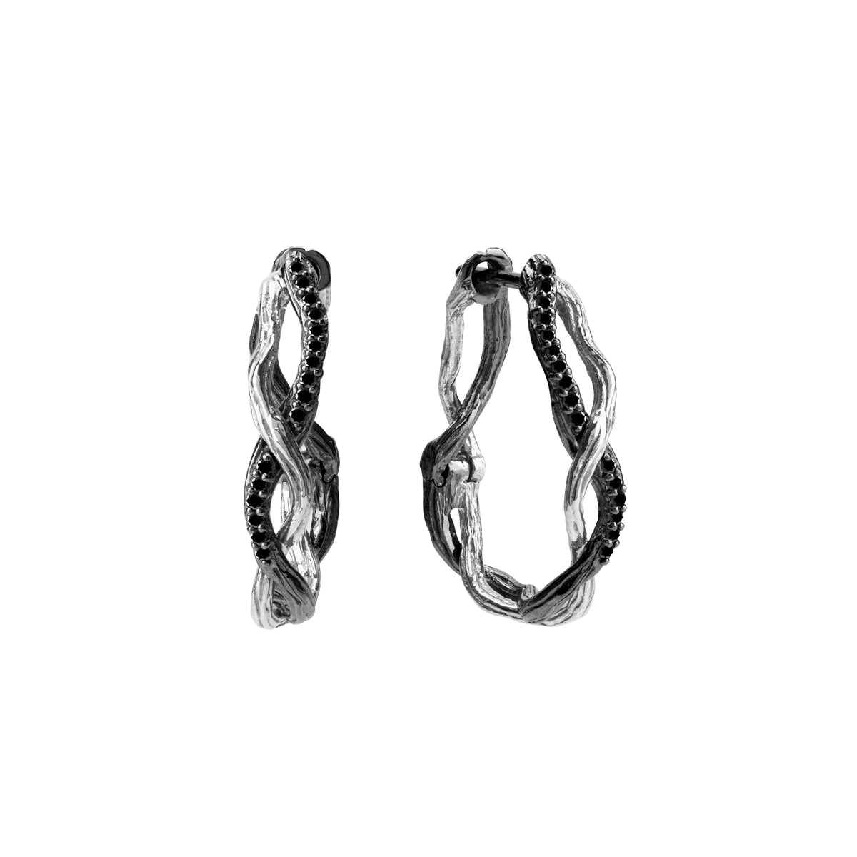 Michael Aram Wisteria Hoops with Diamonds