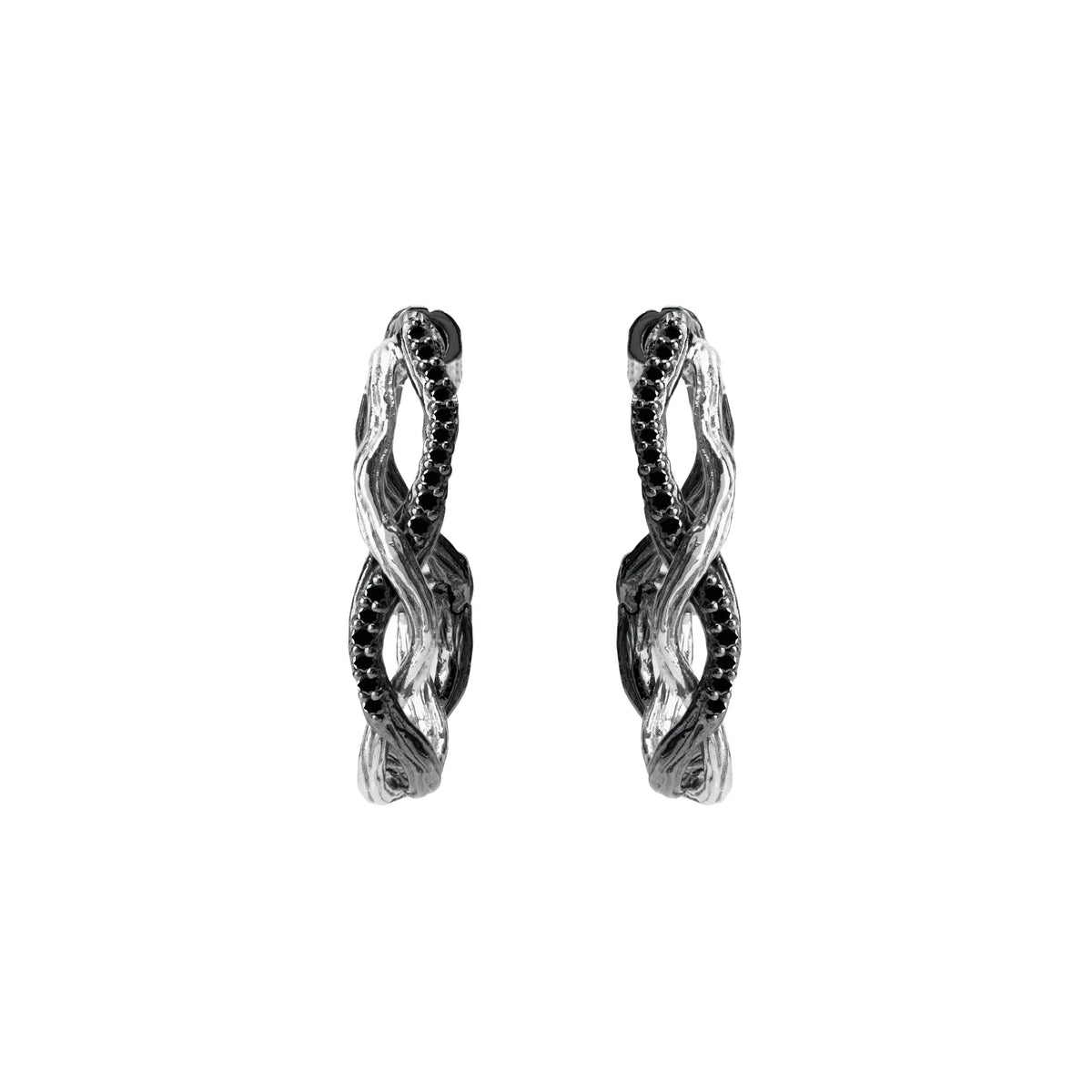 Michael Aram Wisteria Hoops with Diamonds